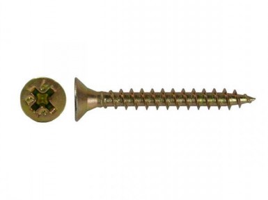 Саморезы потай по дереву желтые, PH2  3,5х55 (4 000 шт/уп) SR -  магазин «ТАТМЕТИЗ»