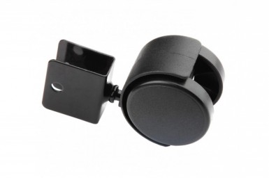 Колесо мебельное поворотное, черный нейлон, крепление П-образное TWH 50 -  магазин крепежа «ТАТМЕТИЗ»