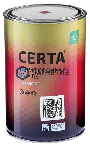 Эмаль термостойкая СИНЯЯ Церта, 0,8 кг Эмаль термостойкая СИНЯЯ Церта, 0,8 кг