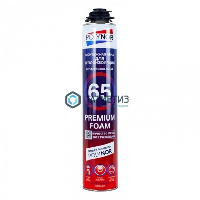 Пена монтажная проф POLYNOR PREMIUM FOAM 65+ ЗИМНЯЯ -  магазин крепежа «ТАТМЕТИЗ»