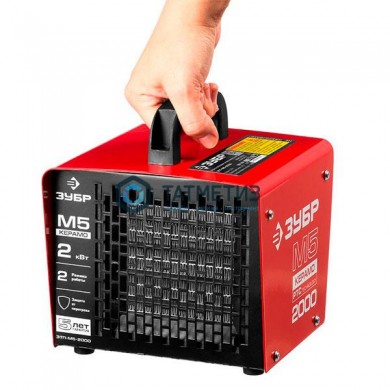 Пушка тепловая М5-Керамо, ЗУБР керамический нагревательный элемент, рег темп., 2 режима работы, 220В -  магазин крепежа «ТАТМЕТИЗ»