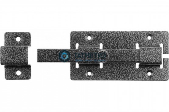 Задвижка накладная"ЗД-06"для дверей усил.,пор. покрытие, серебро, квадр. засов 15х145х15мм, 60х115мм -  магазин крепежа «ТАТМЕТИЗ»