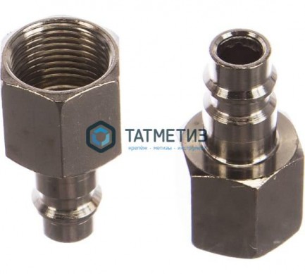 Ниппель универсальный быстросъемный ("папа"), внутренняя резьба 3/8", 2 шт. // Stels -  магазин крепежа «ТАТМЕТИЗ»