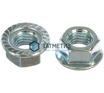 Гайка М10 DIN 6923 А2-70 с фланцем | «ТАТМЕТИЗ» Гайка М10 DIN 6923 А2-70 с фланцем - магазин крепежа «ТАТМЕТИЗ»