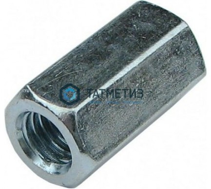 Гайка соединительная DIN 6334, оц М6 (3000 шт/уп) SR / R | «ТАТМЕТИЗ» Гайка соединительная DIN 6334, оц М6 (3000 шт/уп) SR / R - магазин крепежа «ТАТМЕТИЗ»