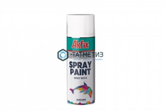 Краска аэроз. СЕРАЯ  глянц. RAL7035 400ML Gw.300Gr(6) Akfix -  магазин крепежа «ТАТМЕТИЗ»