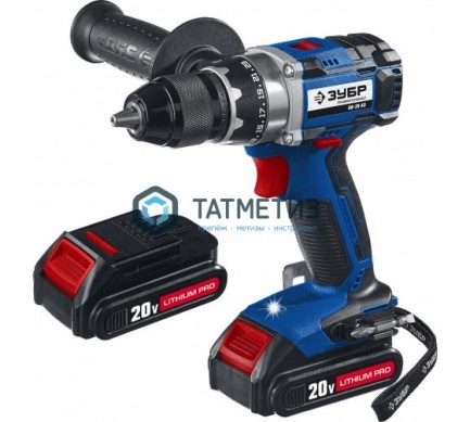 Дрель-шуруповерт 20 В, 2 АКБ (4Ач), в кейсе, ЗУБР Профессионал -  магазин крепежа «ТАТМЕТИЗ»