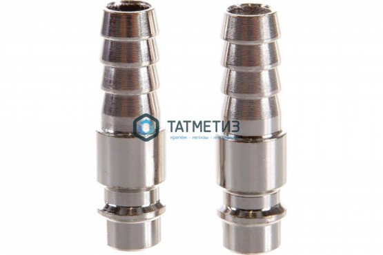 Ниппель универсальный быстросъемный ("папа"), со штуцером "ёлка" под шланг 10 мм, 2 шт.// Stels -  магазин крепежа «ТАТМЕТИЗ»