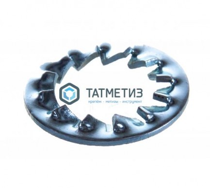 Шайба DIN 6798 J, оц  М12 стопорная с внутренними зубьями (800 шт/уп) -  магазин крепежа «ТАТМЕТИЗ»