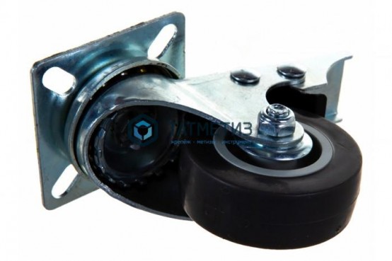 Колесо  поворотное с тормозом d-50мм, крепление  платформенное // СИБРТЕХ -  магазин крепежа «ТАТМЕТИЗ»