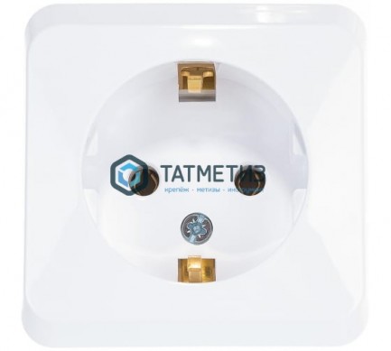 Розетка 1-м ОП Этюд 16А с заземл. бел. SchE PA16-003B -  магазин крепежа «ТАТМЕТИЗ»