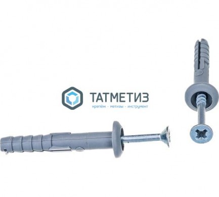 Дюбель-гвоздь  6х40 гриб (150 шт/уп) КТ -  магазин крепежа «ТАТМЕТИЗ»