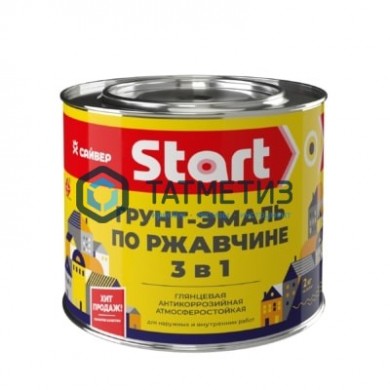 Грунт-эмаль по ржавчине ХВ 3 в 1 СТАРТ  ЧЕРНАЯ  1,8 кг-./6 -  магазин крепежа «ТАТМЕТИЗ»