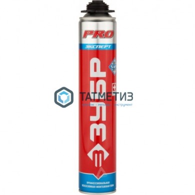 Пена ЗУБР "ЭКСПЕРТ" ПРО В1 профессиональная, для монтажного пистолета, всесезонная, 750мл -  магазин крепежа «ТАТМЕТИЗ»