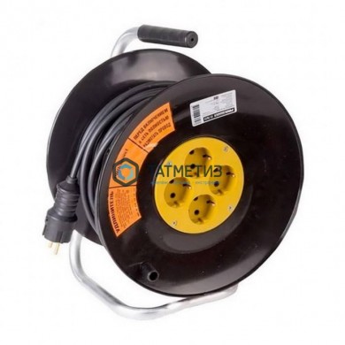 Удлинитель силовой на катушке, 4 х 30 м, с/з КГ 3х2,5 мм, 16А, 3500Вт, IP44 Атлант | «ТАТМЕТИЗ» Удлинитель силовой на катушке, 4 х 30 м, с/з КГ 3х2,5 мм, 16А, 3500Вт, IP44 Атлант - магазин крепежа «ТАТМЕТИЗ»